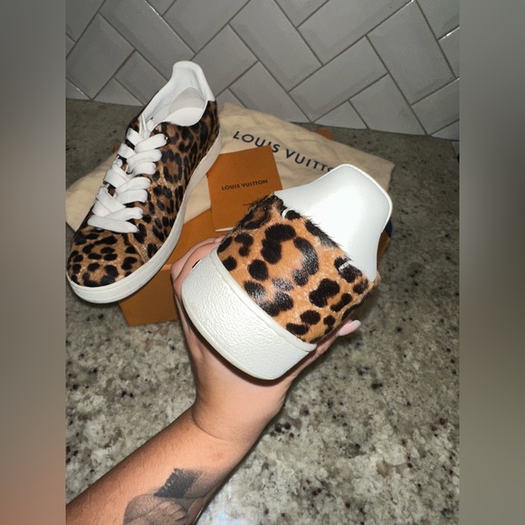Louis Vuitton Women’s Leopard FrontRow Sneakers - Picture 7 of 14